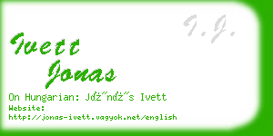 ivett jonas business card